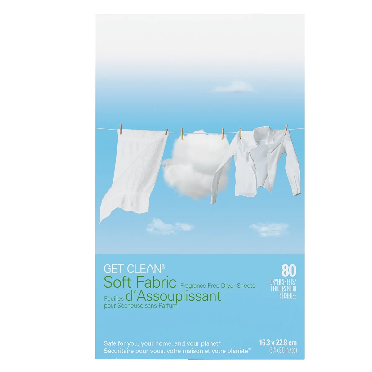 Soft Fabric Fragrance-Free Dryer Sheets